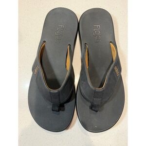 Flojos Mens Flip Flop Sandals Black 11